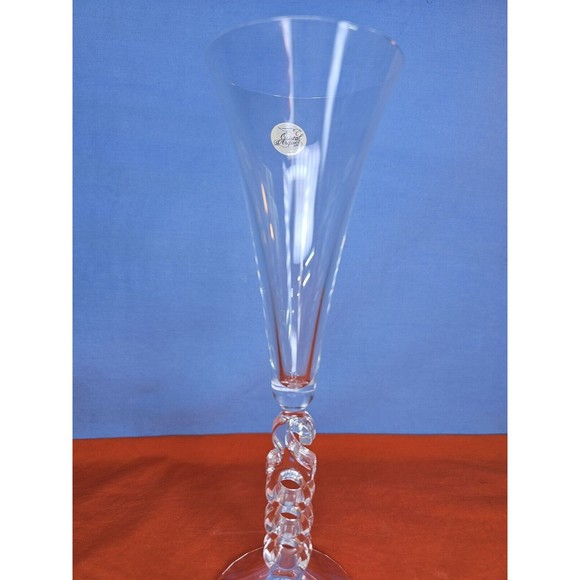 Birthday 2000 Millennium Champagne Flute Crystal Cristal D'arques France - Picture 7 of 13